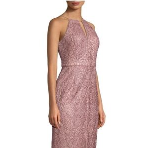Aidan Mattox Rosegold Maxi Dress